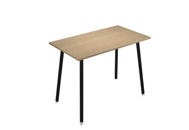 Immagine di Tavolo alto Skinny Metal - 180 x 80 x 105 cm - nero/rovere