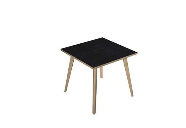 Immagine di Scrivania Woody - 80 x 80 x H 74,4 cm - rovere / nero venato