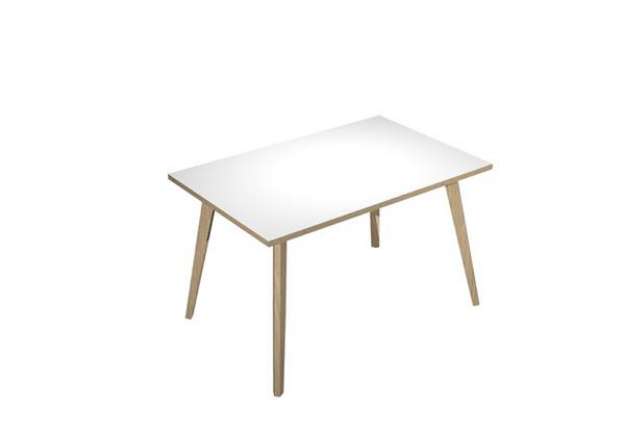 Immagine di Scrivania Woody - 120 x 80 x H 74,4 cm - rovere / bianco