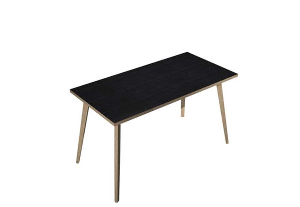 Immagine di Scrivania Woody - 120 x 80 x H 74,4 cm - rovere / nero venato