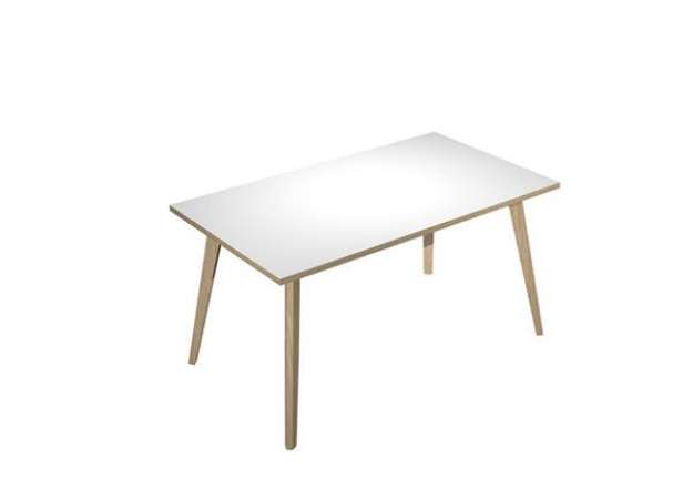 Immagine di Scrivania Woody - 140 x 80 x H 74,4 cm - rovere / bianco
