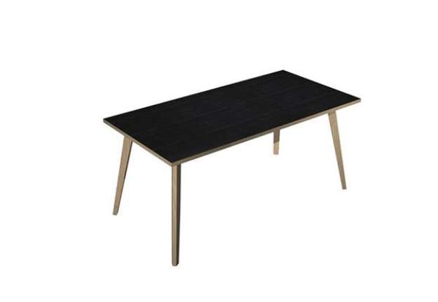 Immagine di Scrivania Woody - 160 x 80 x H 74,4 cm - rovere / nero venato