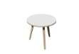 Immagine di Tavolo riunione tondo Woody - diametro 80 cm - rovere / bianco
