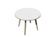 Immagine di Tavolo riunione tondo Woody - diametro 100 cm - rovere / bianco