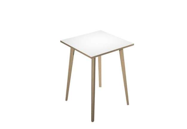 Immagine di Tavolo alto Woody - 80 x 80 x 105 cm - rovere/bianco