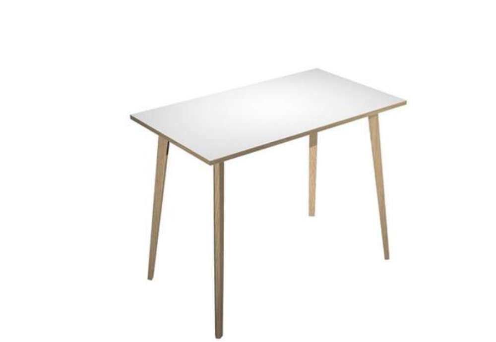 Immagine di Tavolo alto Woody - 120 x 80 x 105 cm - rovere/bianco
