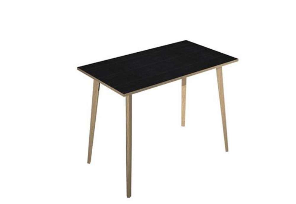Immagine di Tavolo alto Woody - 120 x 80 x 105 cm - rovere/nero venato