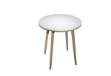 Immagine di Tavolo rotondo alto Woody - diametro 100 cm - H 105 cm - rovere/bianco