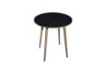 Immagine di Tavolo rotondo alto Woody - diametro 100 cm - H 105 cm - rovere/nero venato