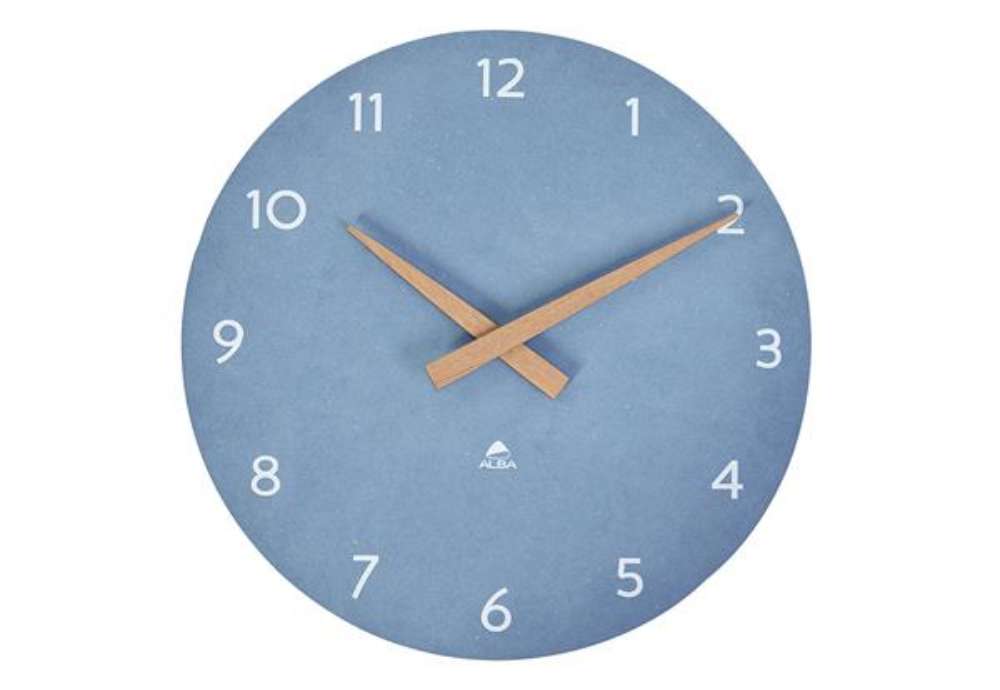 Immagine di Orologio da parete HorMilena - diametro 30 cm - blu/legno - Alba