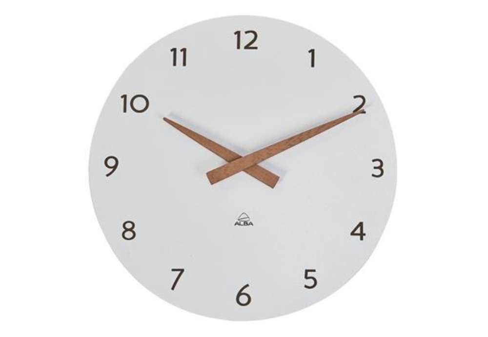 Immagine di Orologio da parete HorMilena - diametro 30 cm - bianco/legno - Alba