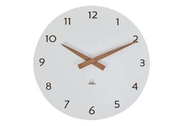 Visualizza i dettagli per Orologio da parete HorMilena - diametro 30 cm - bianco/legno - Alba Immagine di Orologio da parete HorMilena - diametro 30 cm - bianco/legno - Alba