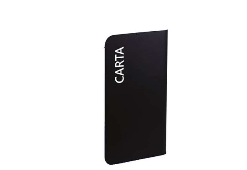 Immagine di Etichetta adesiva raccolta differenziata - con stampa "CARTA" - 4,5 x 18 cm - vinile - bianco opaco