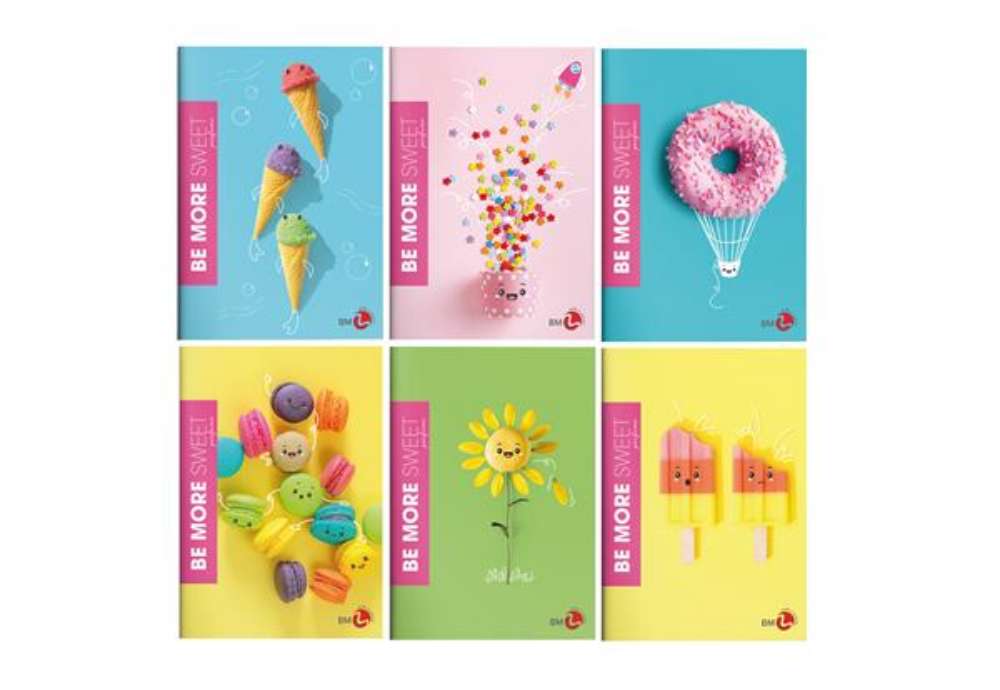 Immagine di Maxiquaderno Be More Sweet - A4 - 36+2 fogli - 100gr - 5mm - BM