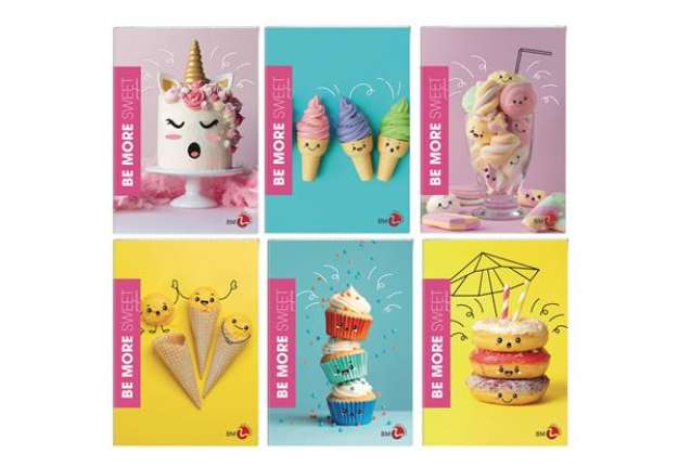 Immagine di Maxiquaderno Be More Sweet - A4 - 36+2 fogli - 100gr - 1 rigo - BM