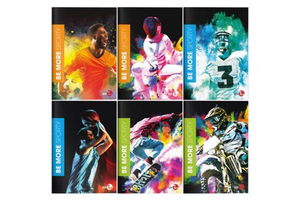 Immagine di Maxiquaderno Be More Sport - A4 - 36+2 fogli - 100gr - 1 rigo - BM