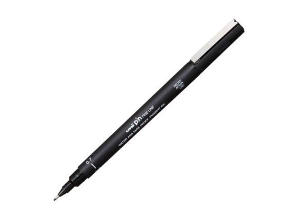 Immagine di Pin fineliner - punta 0,7 mm - nero - Uni Mitsubishi