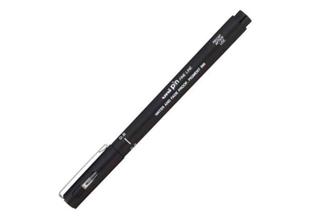 Immagine di Pin fineliner - punta 0,8 mm - nero - Uni Mitsubishi