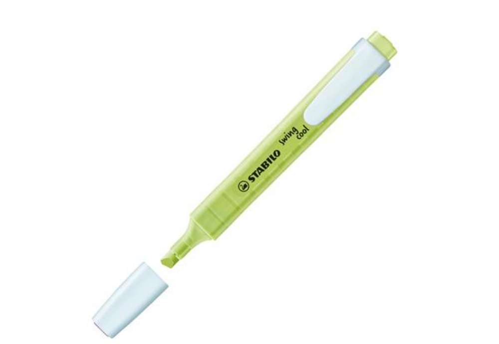 Immagine di Evidenziatore Swing Cool Pastel - punta a scalpello - tratto 1 - 4 mm - lime 133 - Stabilo