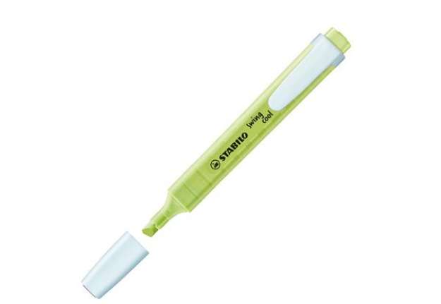 Immagine di Evidenziatore Swing Cool Pastel - punta a scalpello - tratto 1 - 4 mm - lime 133 - Stabilo