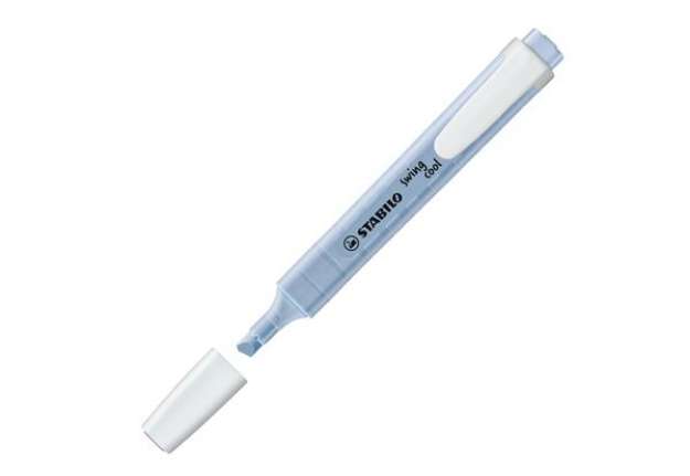 Immagine di Evidenziatore Swing Cool Pastel - punta a scalpello - tratto 1 - 4 mm - azzurro ghiaccio 111 - Stabi