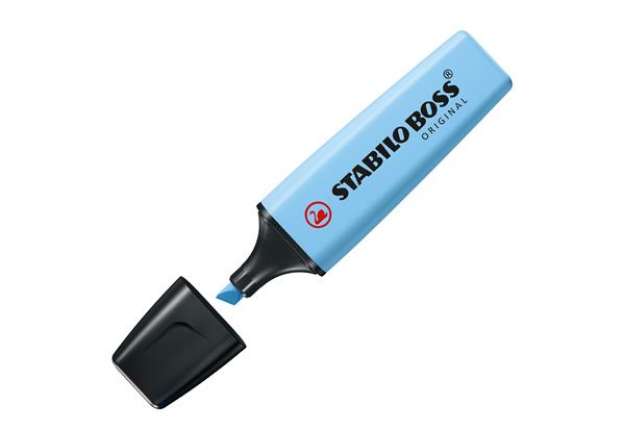 Immagine di Evidenziatore Stabilo Boss Pastel - tratto 2 - 5 mm - azzurro cielo 112 - Stabilo