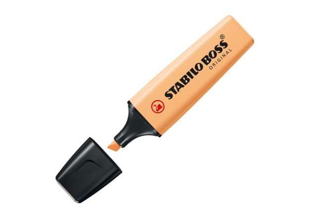 Immagine di Evidenziatore Stabilo Boss Pastel - tratto 2 - 5 mm - arancione papaya 125 - Stabilo