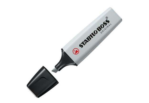 Immagine di Evidenziatore Stabilo Boss Pastel - tratto 2 - 5 mm - grigio polvere 194 - Stabilo
