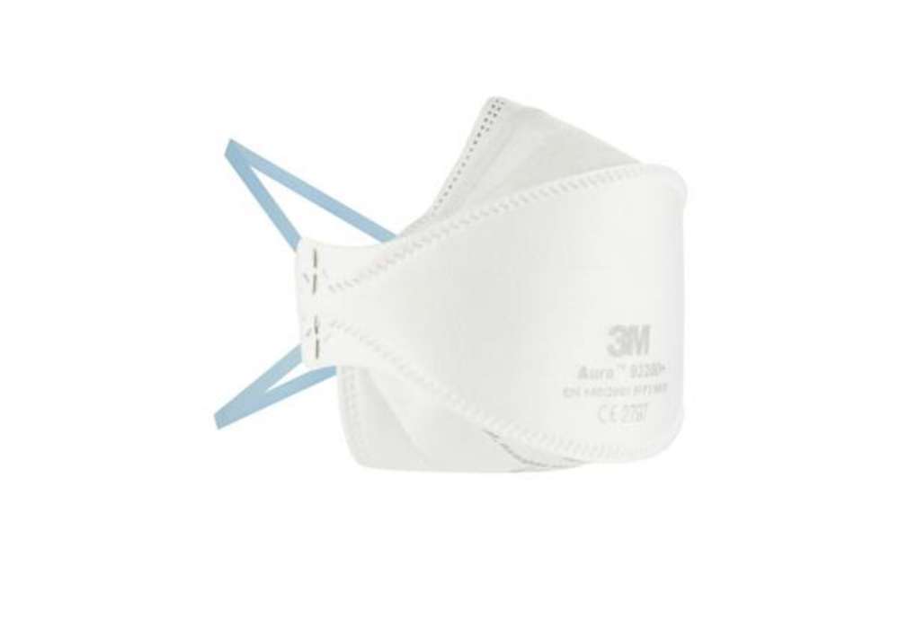 Immagine di Mascherina Aura 9320+ FFP2 - senza valvola - monouso - 3M - conf. 5 pezzi