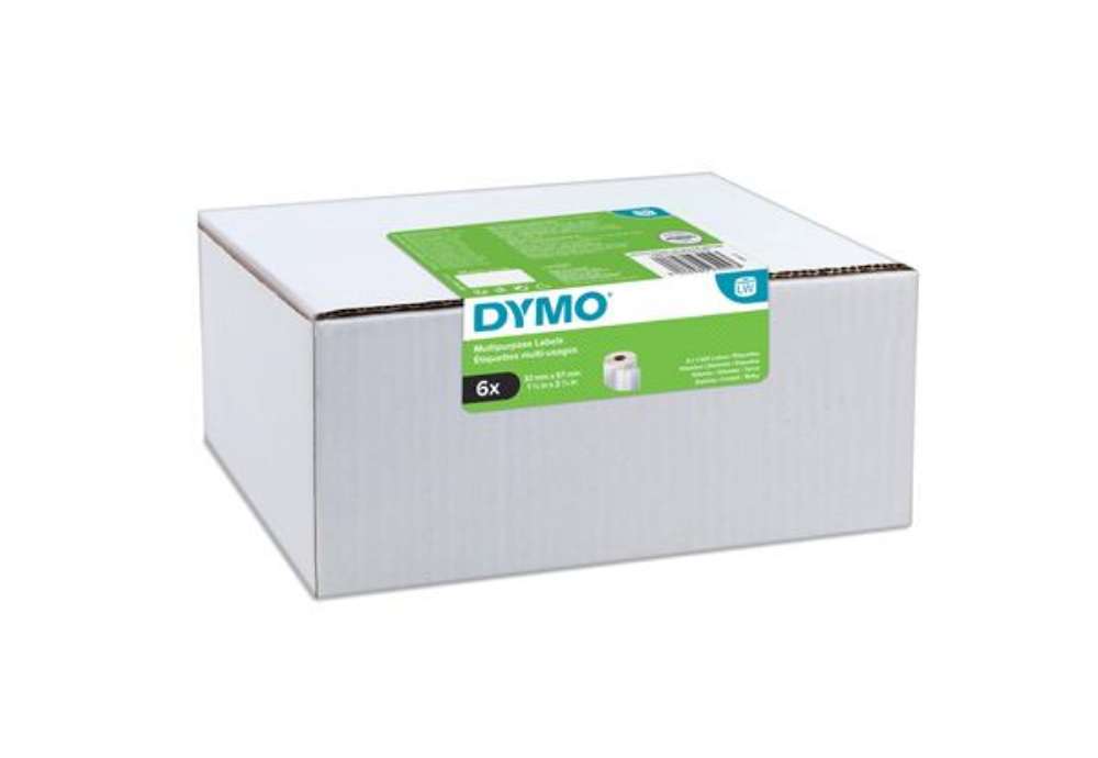 Immagine di Rotolo 1000 etichette LW 2093094 - 32 x 57 mm - carta - multiuso - bianco - Dymo - value pack 6 pezz