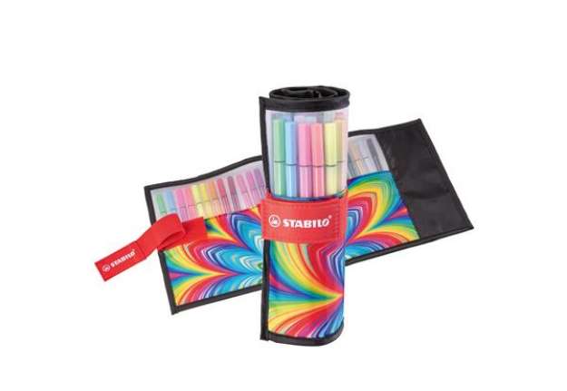 Immagine di Rollerset arty line Pen 68 - punta in fibra - colori assortiti - Stabilo - conf. 25 pezzi
