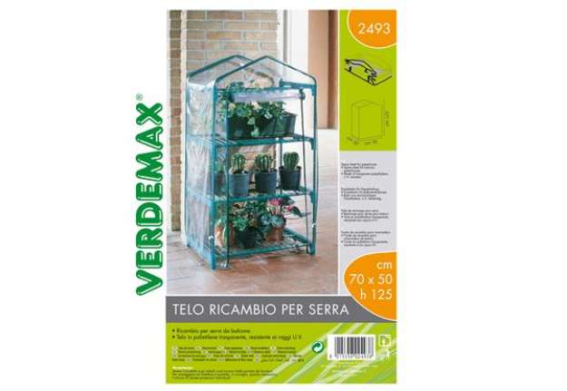 Immagine di Telo di ricambio - per serra Azalea a 3 ripiani - trasparente - Verdemax
