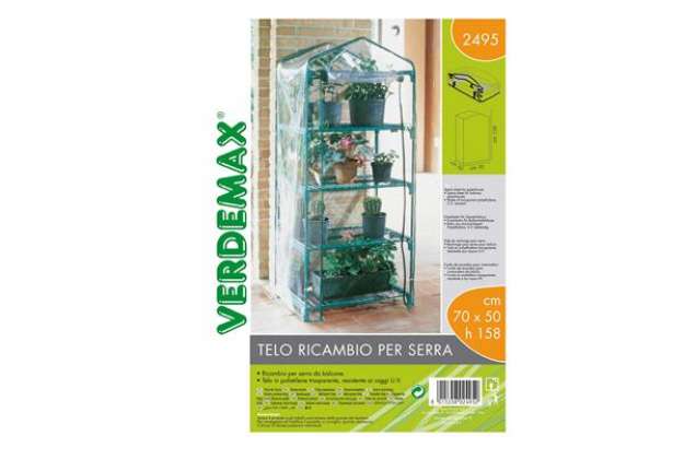 Immagine di Telo di ricambio - per serra Azalea a 4 ripiani - trasparente - Verdemax