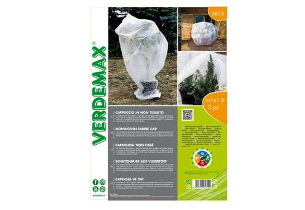 Immagine di Cappuccio di protezione - per piante - 1 x 1,6 m - 17 gr - TNT - bianco - Verdemax - conf.3 pezzi