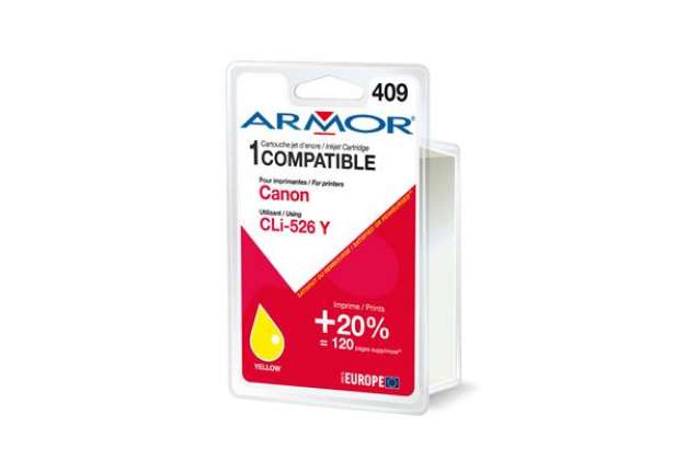 Immagine di Armor - Cartuccia ink Compatibile per Canon - Giallo - CLI-526Y - 10,5ml