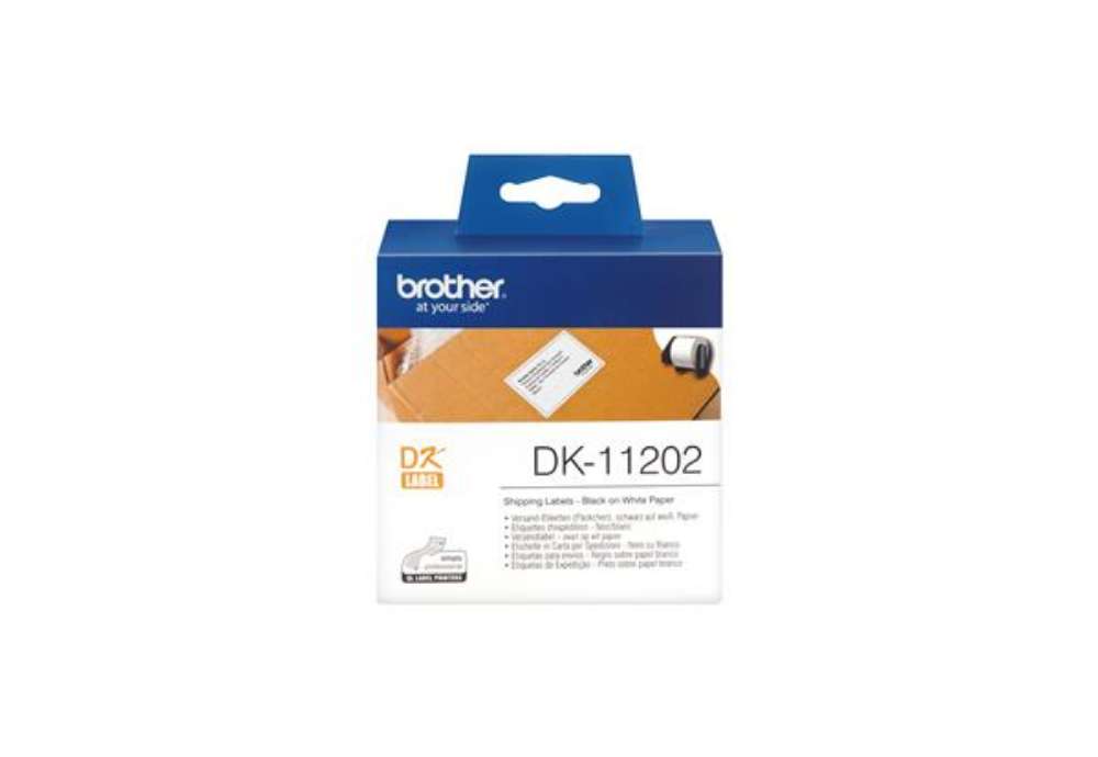 Immagine di Brother - Rotolo 300 Etichette 62 x 100 mm - Nero/Bianco - DK-11202