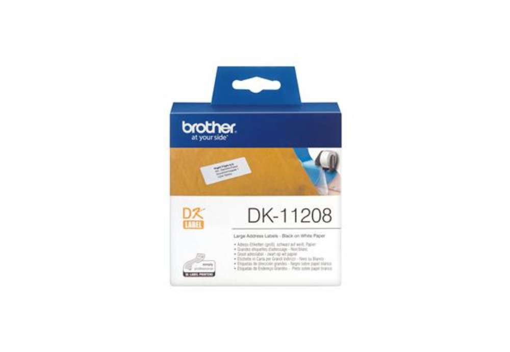 Immagine di Brother - Rotolo 400 Etichette 38 x 90 mm - Nero/Bianco - DK-11208
