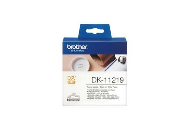 Immagine di Brother - Rotolo 1200 Etichette circolari adesive diametro 12mm - DK-11219
