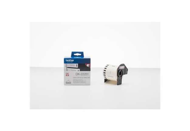 Immagine di Brother - Rotolo etichetta continua - carta adesiva - Rosso/Bianco - 62mm x 15,26mt - DK-22251