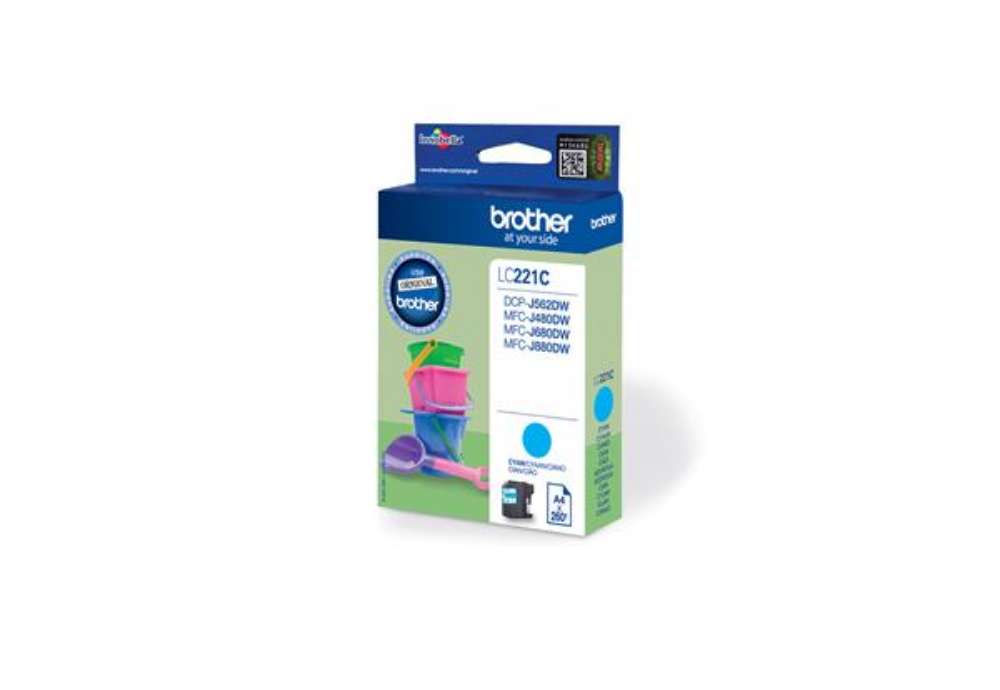 Immagine di Brother - Cartuccia - Ciano - LC221C - 260 pag