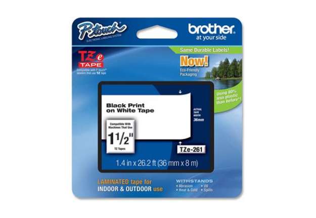 Immagine di Brother - Nastro -  Nero/Bianco - TZE261 - 36mm x 8mt