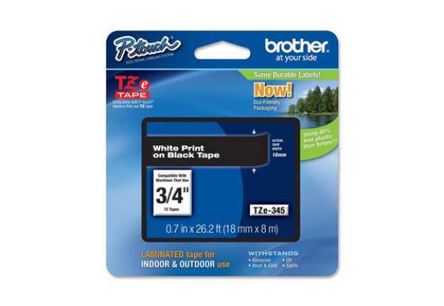 Immagine di Brother - Nastro -  Bianco/Nero - TZE345 - 18mm x 8mt