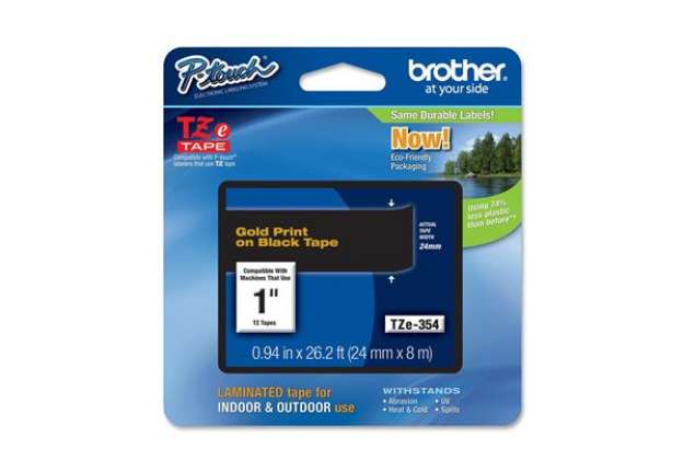 Immagine di Brother - Nastro - Oro/Nero - TZE354 - 24mm x 8mt
