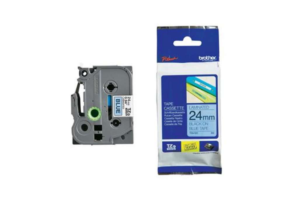 Immagine di Brother - Nastro -  Nero/Blu - TZE551 - 24mm x 8mt