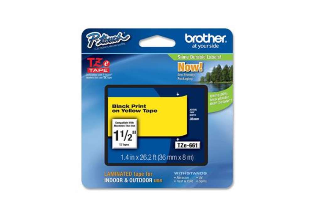 Immagine di Brother - Nastro -  Nero/Giallo - TZE661 - 36mm x 8mt