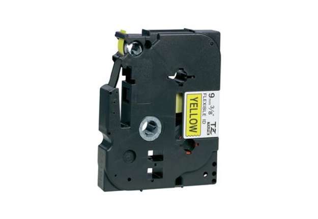 Immagine di Brother - Nastro laminato flessibile - Nero/Giallo - TZEFX2621 - 9mm x 8mt