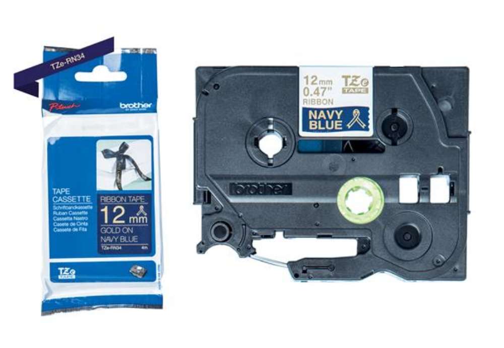 Immagine di Brother - Nastro - 12 mm x 4 mt - Oro / Blu - TZERN34
