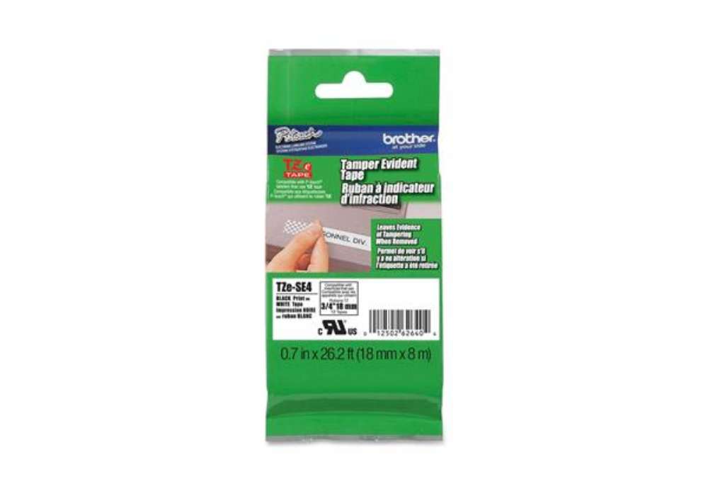 Immagine di Brother - Nastro di sicurezza - nero/bianco - TZES4 - 18mm x 8mt