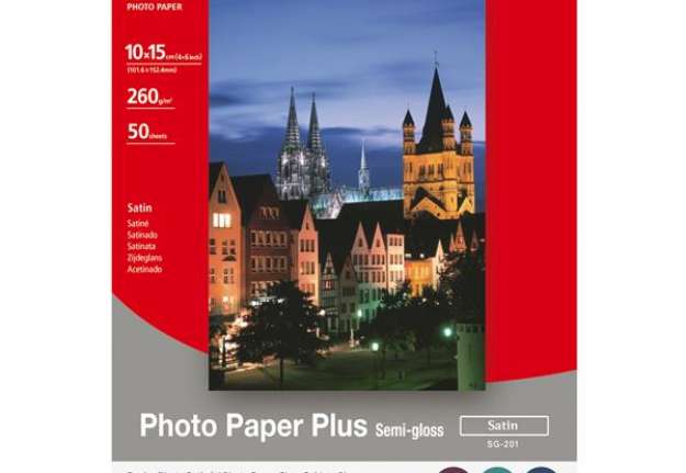 Immagine di Canon - Carta fotografica semilucida SG-201 Plus - 4 x 6 " - 50 Fogli - 1686B015
