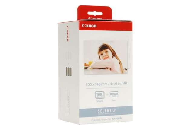 Immagine di Canon - Carta fotografica - 100 x 148mm, 108 Fogli con inchiostro, kp108IN